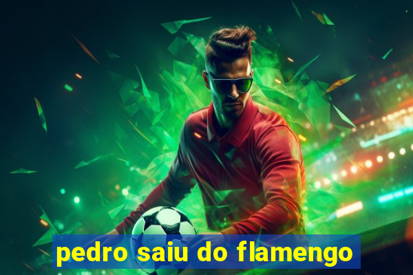 pedro saiu do flamengo