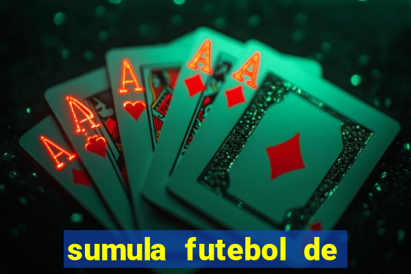 sumula futebol de campo word