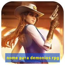 nome para demonios rpg
