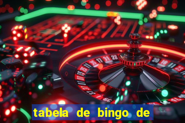 tabela de bingo de 1 a 100