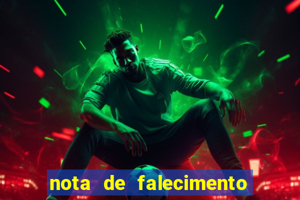 nota de falecimento em campos altos hoje